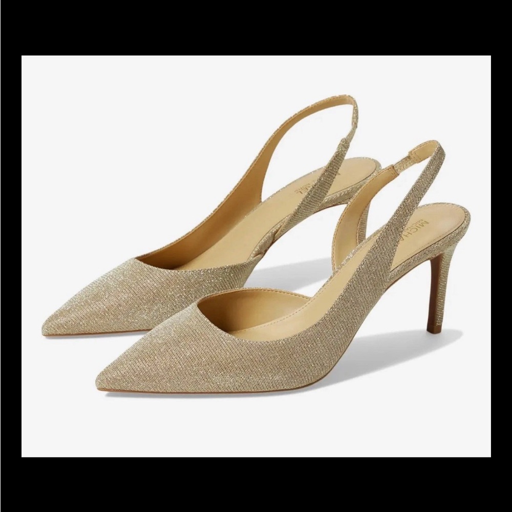 Elegant Gold Slingback Heels